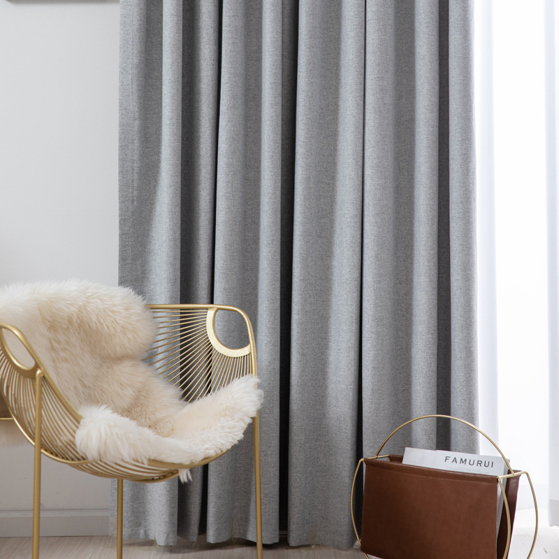 厂家直销 隔热隔音防水功能性 100%全遮光棉麻纳米窗帘
