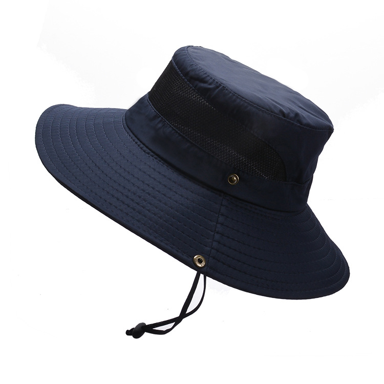 9201 New Summer Mesh Breathable Fisherman Hat Men's Outdoor Climbing Hat Women's Big Brim Sun Hat Beni Hat