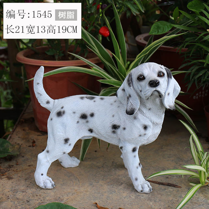 Simulation Spotty Dog Decoration Pet Dog Damazaki Dog Model Home Courtyard Garden Floor Watchdog Decoration Large