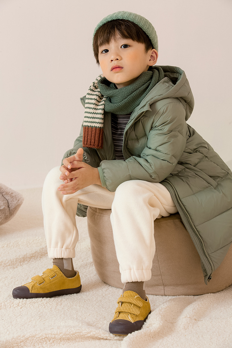 小懒猫童装冬季新品韩版国标90%白鸭绒男女儿童加厚长款羽绒服