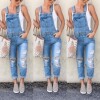 2020WISH new pattern Cross border motion Shoulders straps hole cowboy Jumpsuits Women's wear leisure time 2020WISH new pattern Cross border motion Shoulders straps hole cowboy Jumpsuits Women's wear leisure time