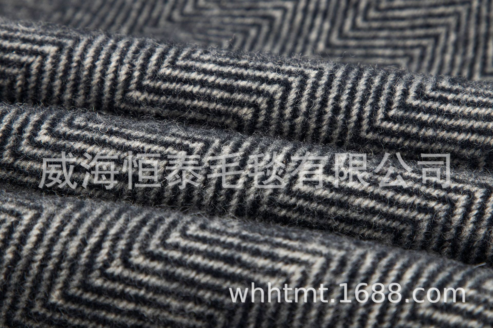 [Factory-Operated Processing] Merino Wool Soft Warm Delicate Herringbone Woolen Blanket