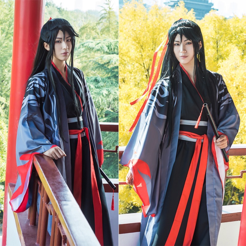 古装汉服男魔道衣服夷陵老祖魏婴魏无羡祖师古风play一件代发