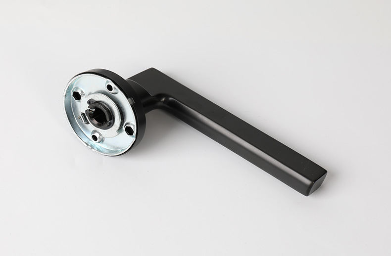 澳标家用黑色不锈钢分体锁简约室内木门卧室卫生间房门静音门把手