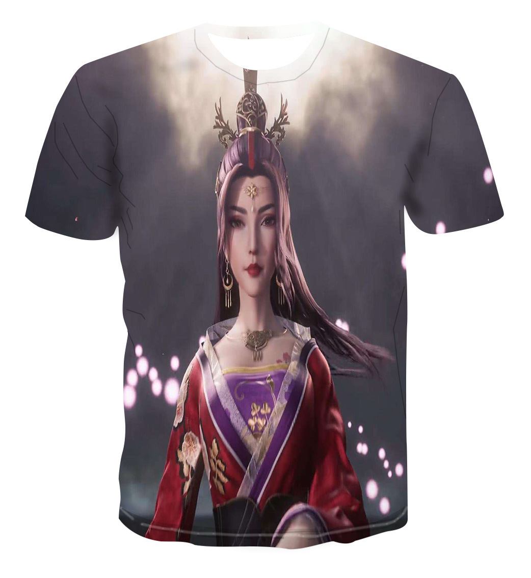 欧美外贸货源 3d印花万界神主 短袖t恤 动漫跨境电商