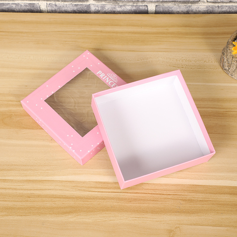 半透明礼物包装盒子 食品礼品开窗礼盒 服饰上下盖包装盒工厂批发