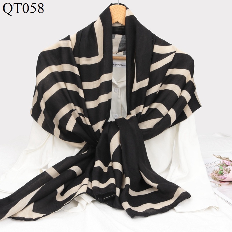 New Korean Style Cotton and Linen Scarf Women's Fashion Trendy Plaid Scarf Shawl Dual-Use Hot Selling Warm Scarf Scarf