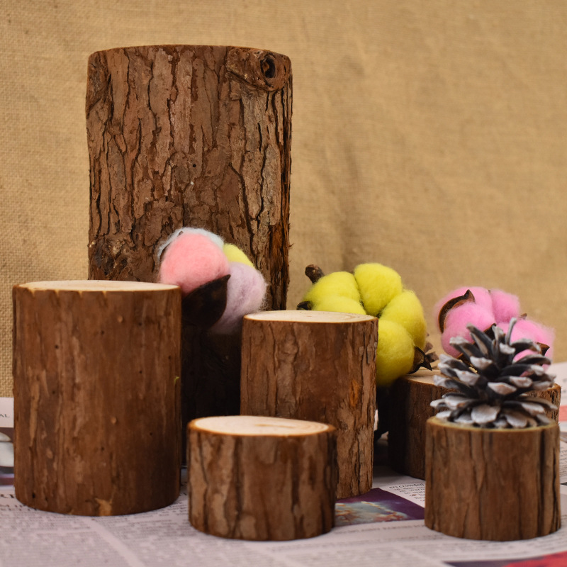 小木桩底座摆件树桩原木头杉树摄影拍照手工diy装饰道具展示