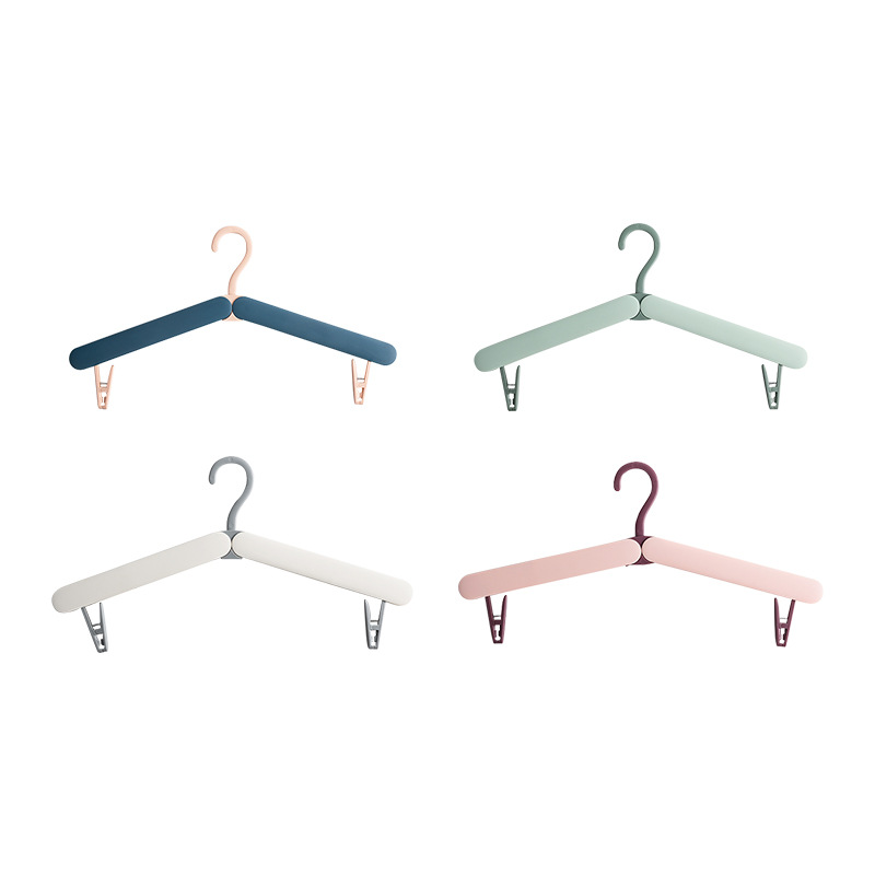 Self-Designed Travel Folding Hangers Travel Portable Drying Rack Socks Underwear Clothes Clip