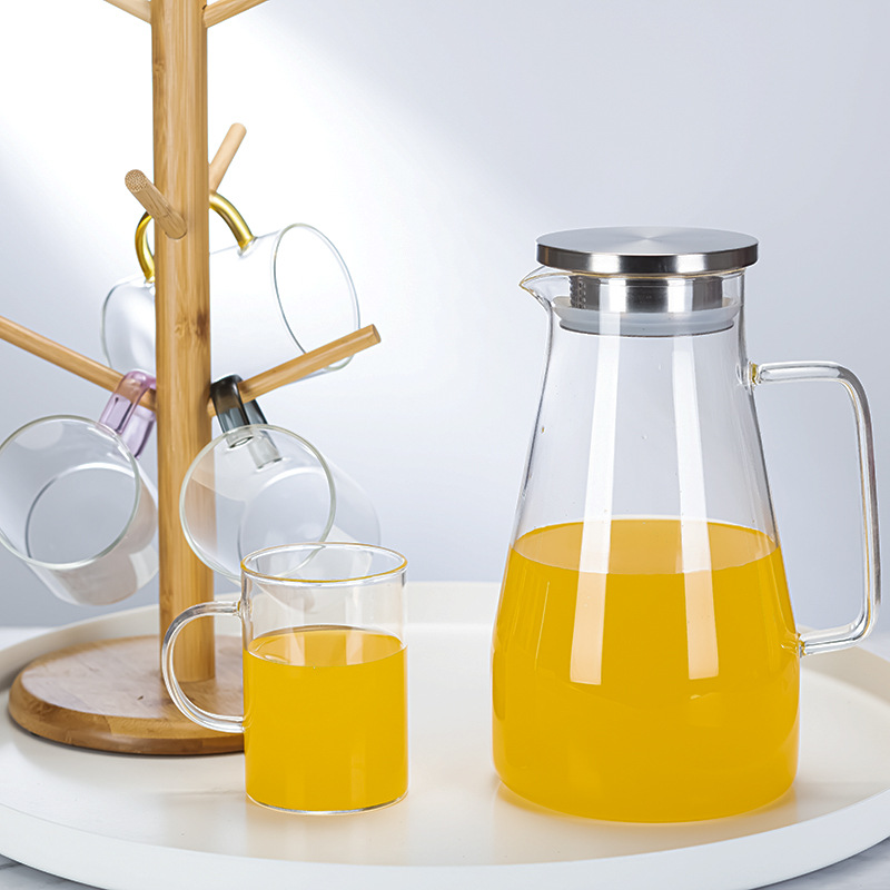 耐高温耐热防爆透明高硼硅玻璃冷水壶水杯套装凉水具果汁花茶壶