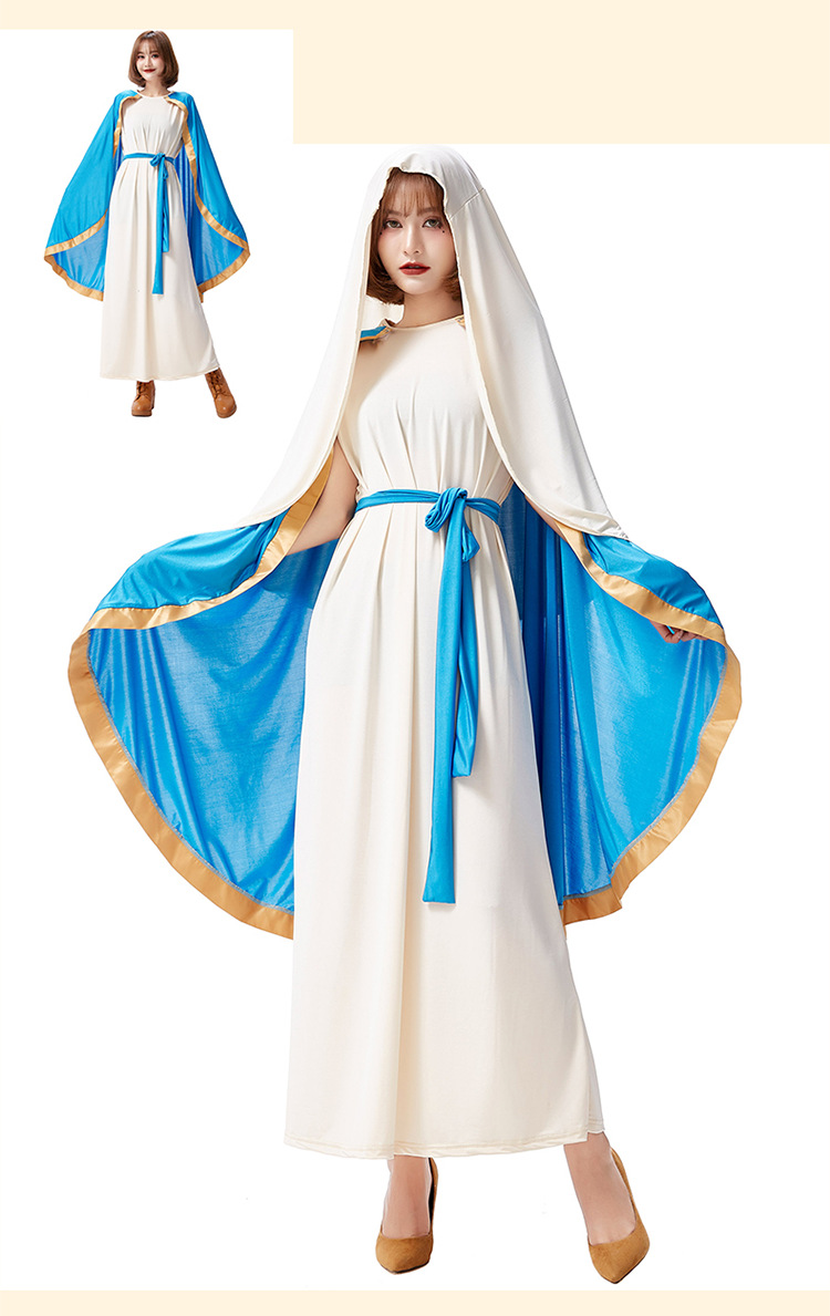 犹太服装角色扮演 米蓝色长袍演出服 舞台剧演出服以色列民族服饰采购