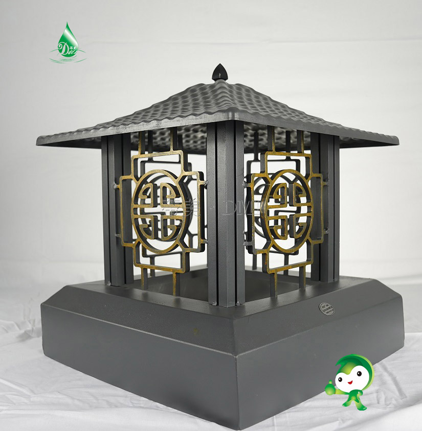 供应别墅用中式铝合金屋面烟囱帽,烟道防回风,来样定制