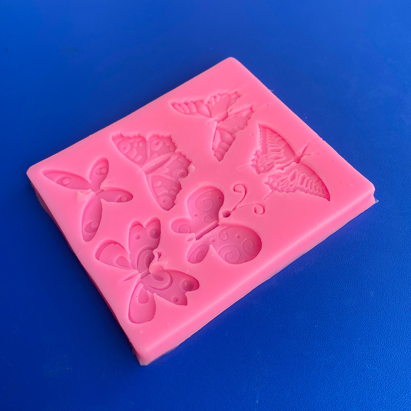 diy多种造型蝴蝶硅胶模具 蛋糕装饰模具 翻糖巧克力液态硅胶模具