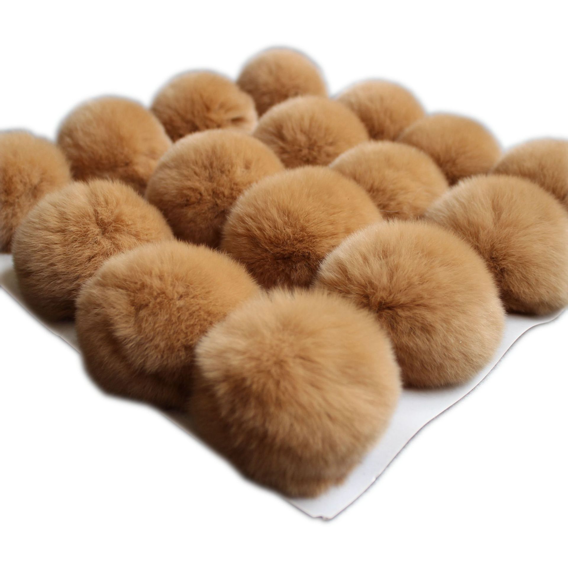 加工定制獭兔毛球  钥匙车饰挂饰 手机壳挂件材料8cm獭兔毛毛球