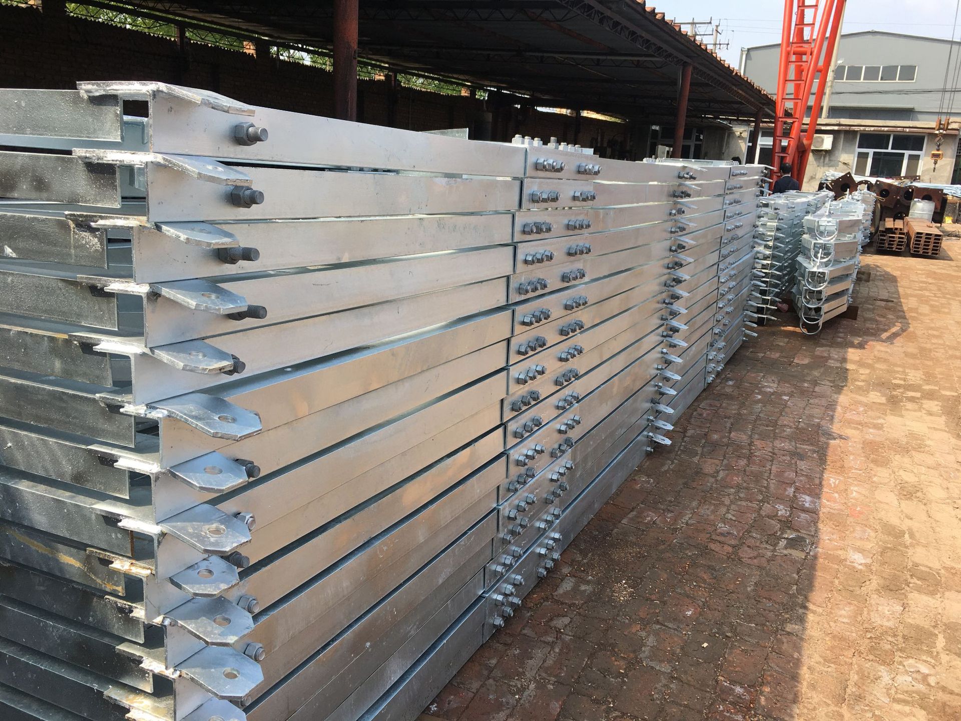 高压电力铁附件电力金具35kv双杆门型横担hzm hjm拉线棒节板