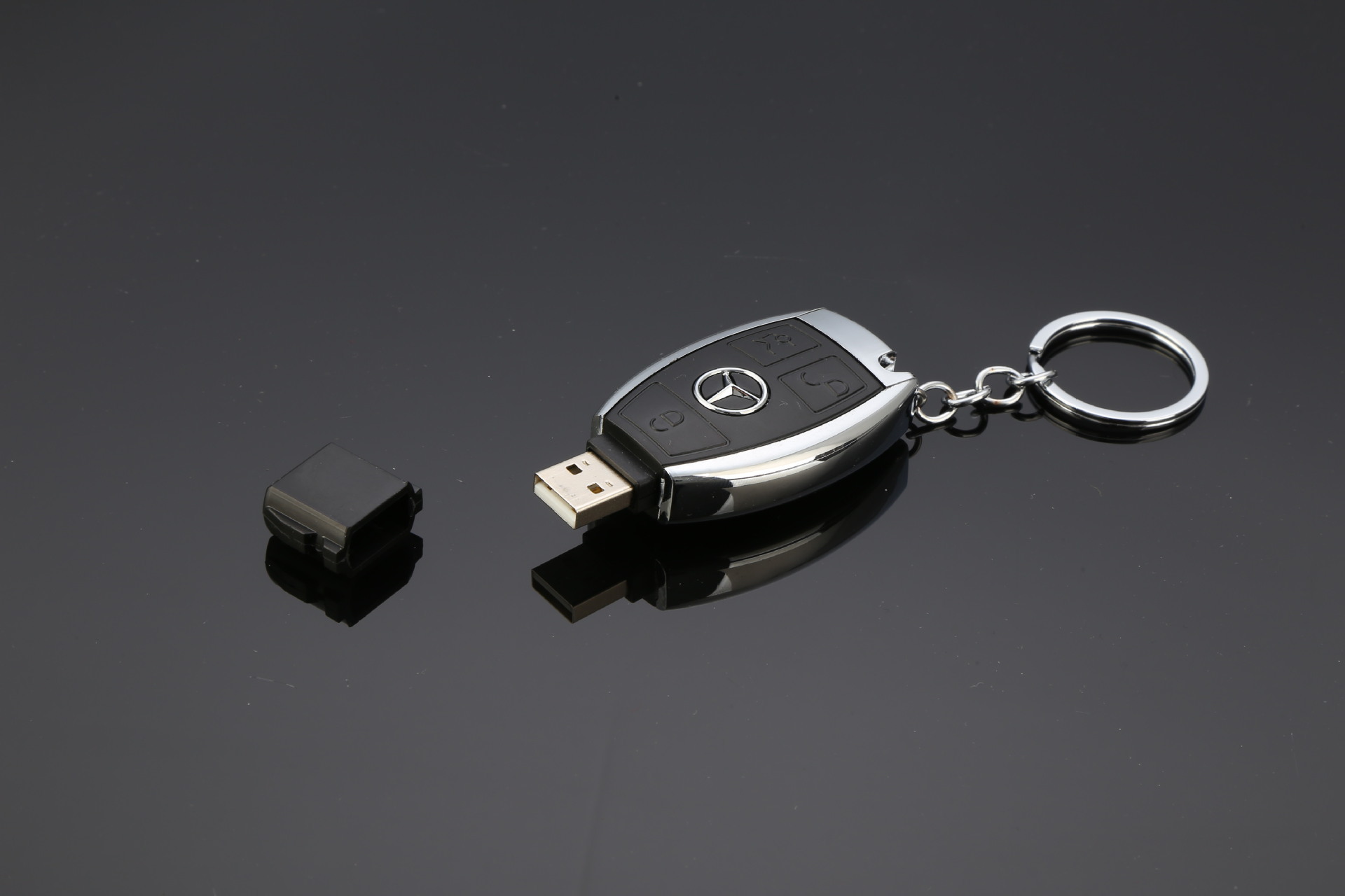 4s店创意个性usb充电打火机 奔驰车钥匙打火机汽车广告礼品打火机