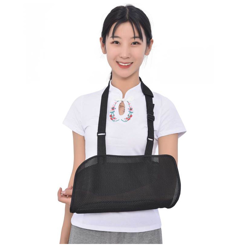 前臂吊带肩颈腕托带现货黑色透气医用肘关节手臂骨折可调前臂吊带