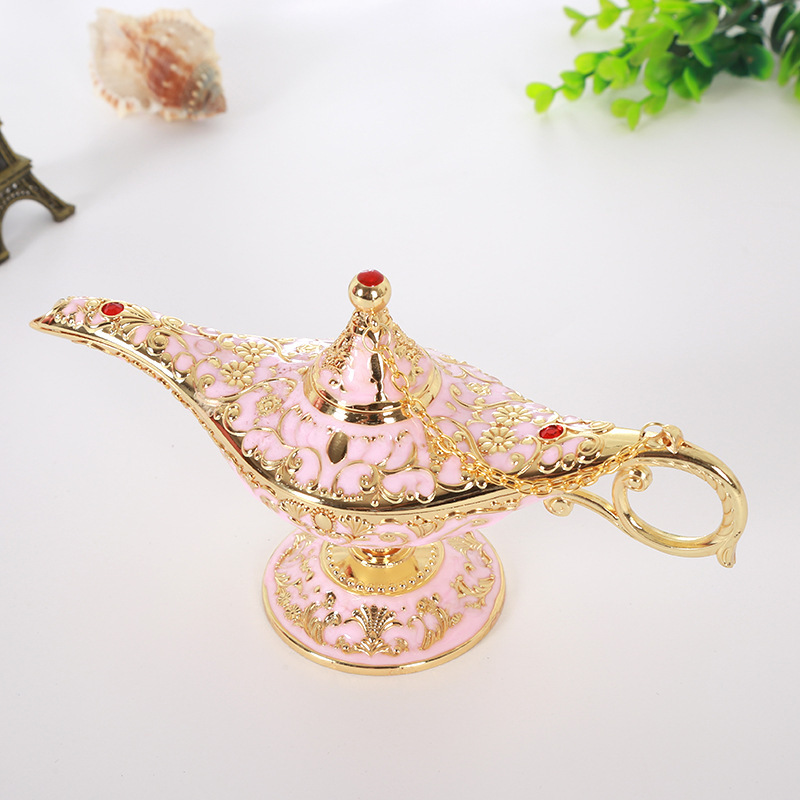 阿拉丁神灯 摆件大号许愿灯金属家居装饰品乔迁礼物阿拉神灯批发