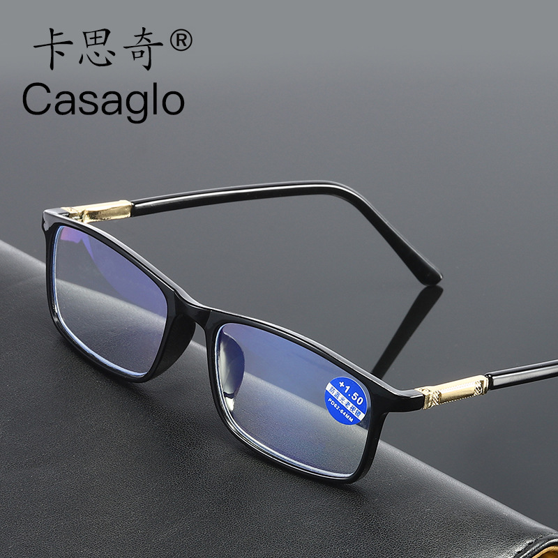 新款老花镜防蓝光弹簧腿半金属舒适老花眼镜树脂眼镜