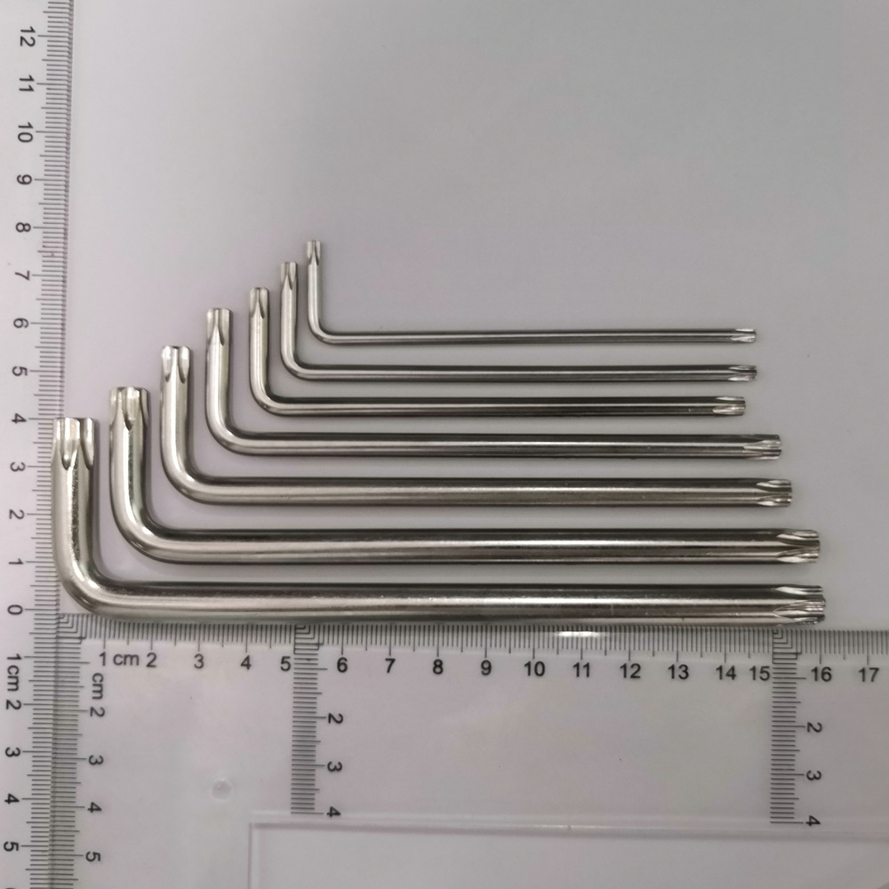 米字六角梅花扳手t10t15t20t25t30t40t45t50中长带孔防盗铬钒钢