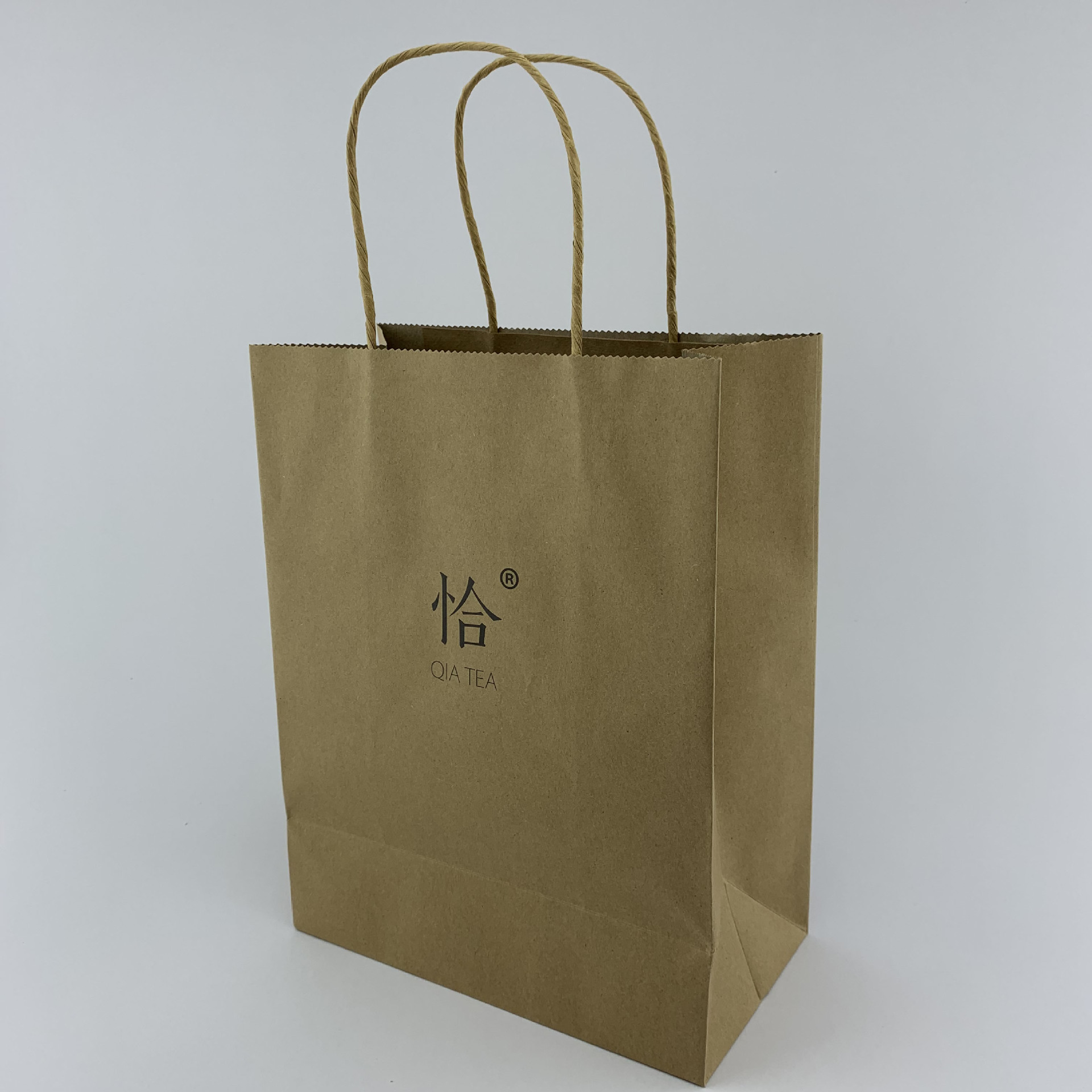 供应牛皮纸手提袋 购物打包纸袋 外卖打包牛皮纸袋 可定制logo