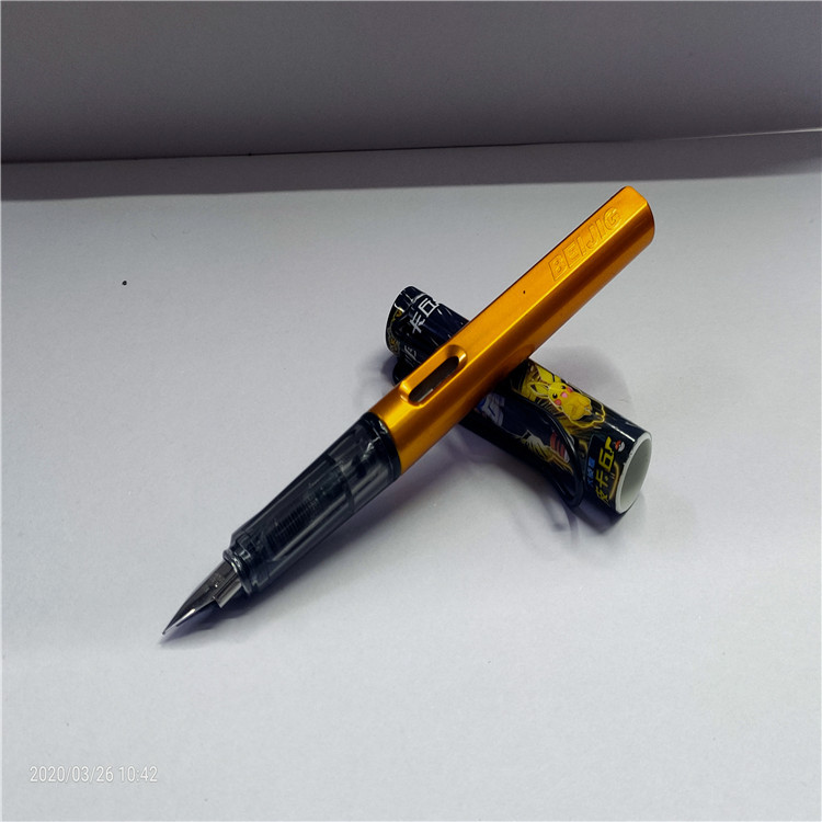 北极光卡通图案学生钢笔12支装正姿带吸水器儿童书写练字批发