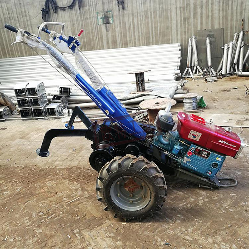 0成交0套电力施工50kn拖拉机两轮绞磨手扶绞磨机柴油手扶式拉缆机