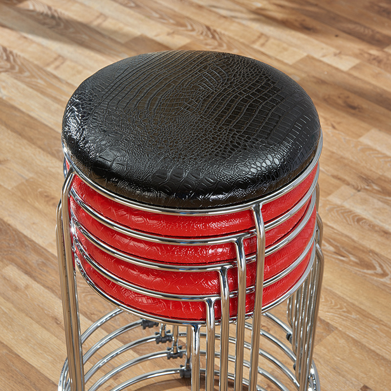 铁凳子橙子圆凳子家用钢筋凳子不锈钢圆凳餐桌凳加厚成人铁凳高凳