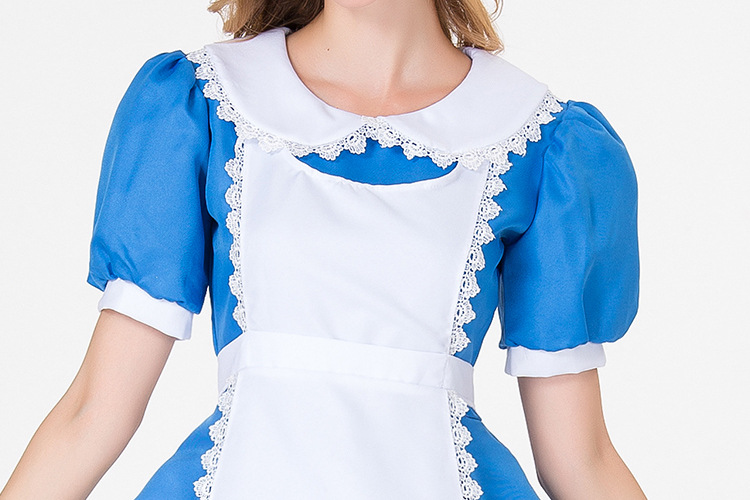 可爱少女爱丽丝梦游仙境蓝色女仆装 角色扮演女佣cosplay动漫服装