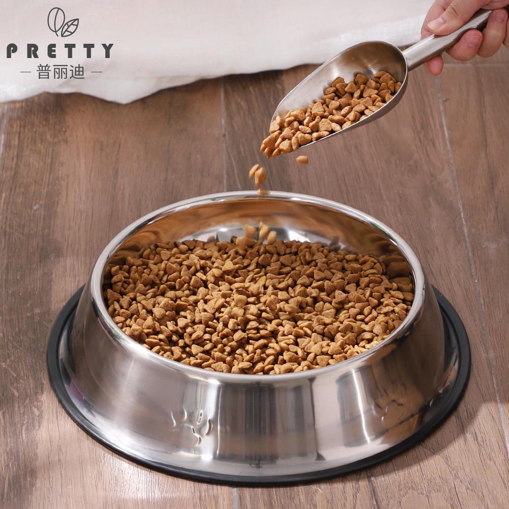 不锈钢狗盆宠物碗狗狗喂食碗 防滑底狗粮碗两用水盆宠物食盆食具
