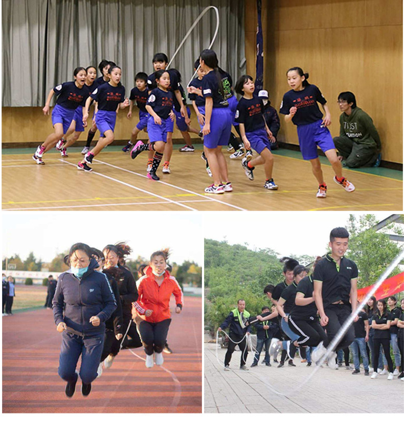 多人跳绳集体大跳绳长摇绳学生57102530米长绳加粗跳大绳长跳活动