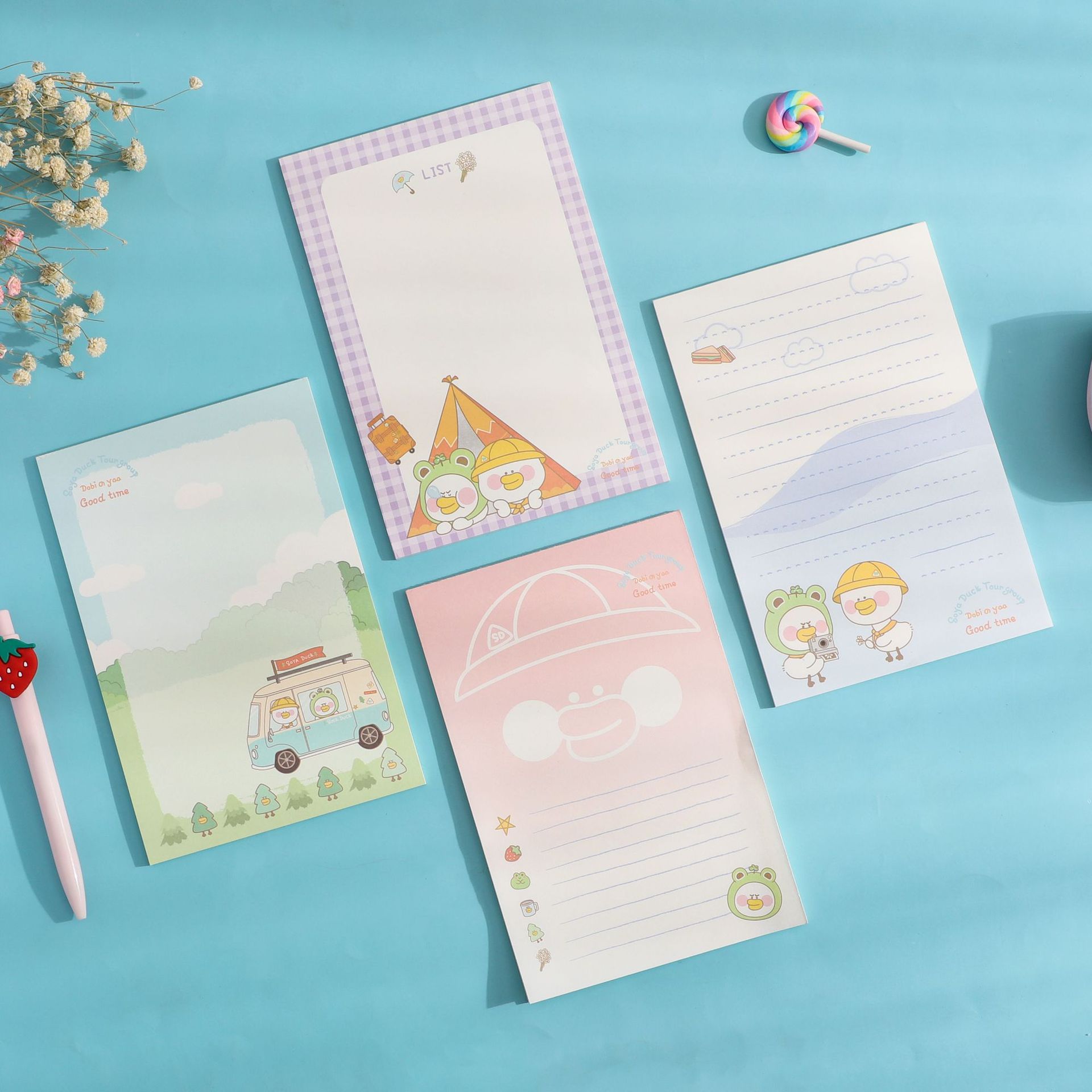 伊莎儿创意可爱无粘性便签本卡通彩色记事本便条纸随身可撕小本子