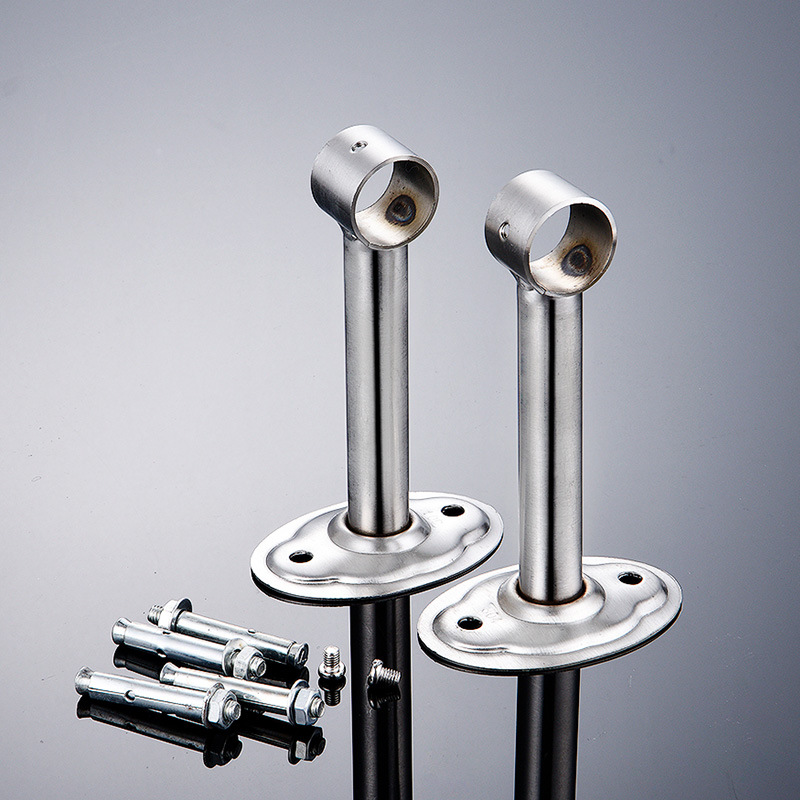 304不锈钢阳台吊通加厚晾衣杆吊座配件固定座管座吊杆底座法兰座