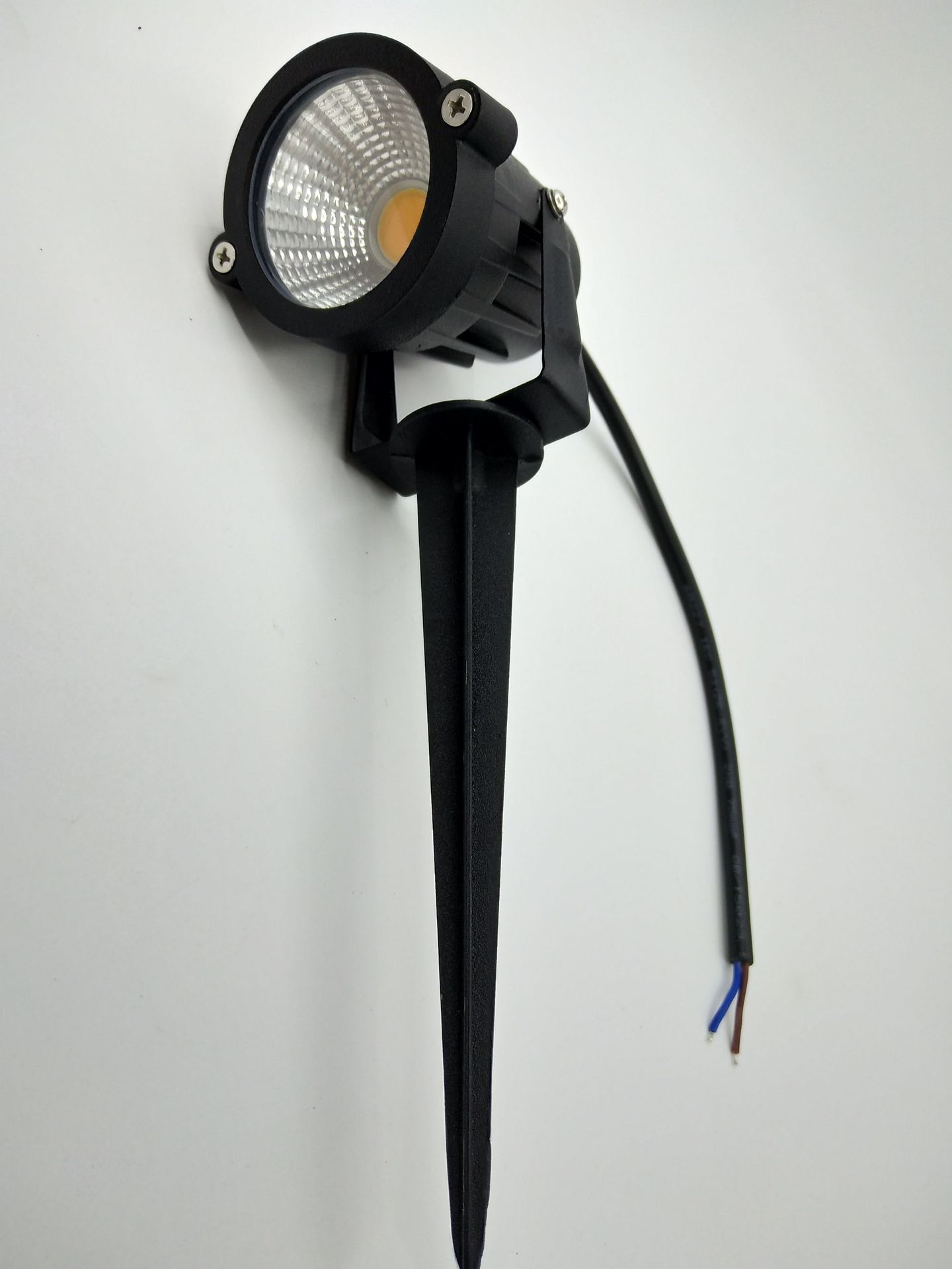 60mm10w7wcob插地灯插泥灯圆盘插针12v85265v花园射灯庭院灯ip65