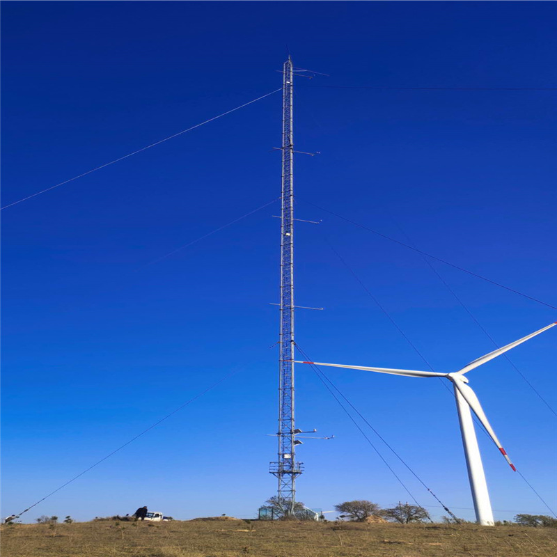 钢结构测风塔 圆钢测风塔 拉线测风塔 海上测风塔