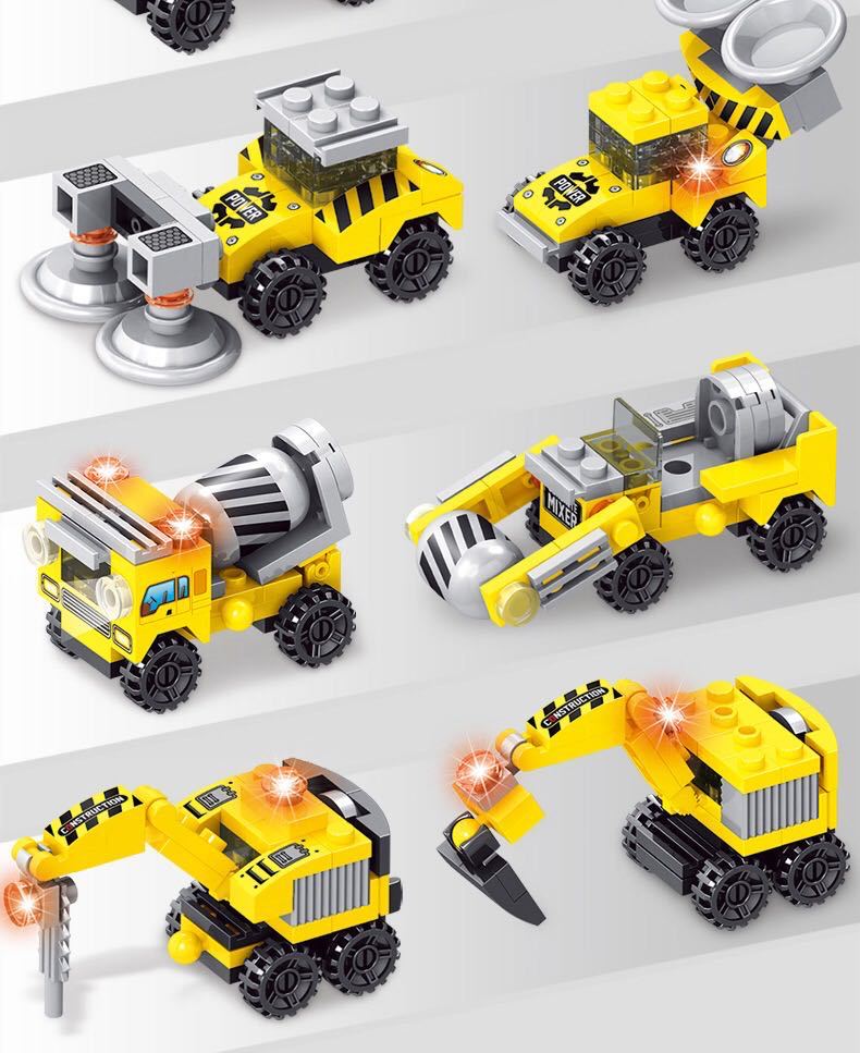 世标兼容乐高积木玩具男孩子儿童小颗粒拼装消防车汽车积木玩具