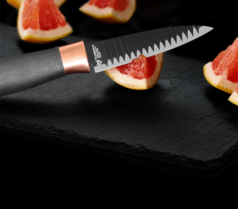 everrich厨房扎纹六件套刀厨师鱼生切菜片刀淘货源现货一件代发