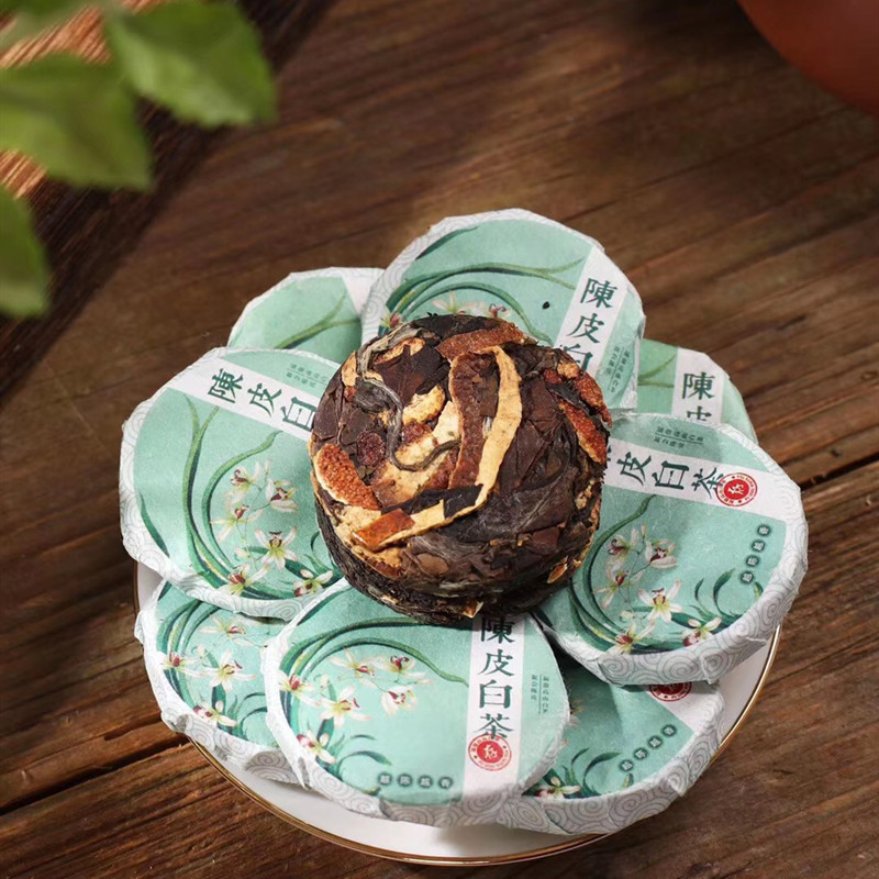 陈皮白茶新品小茶饼陈年福鼎老白茶饼干茶 一斤500g新会陈皮罐装