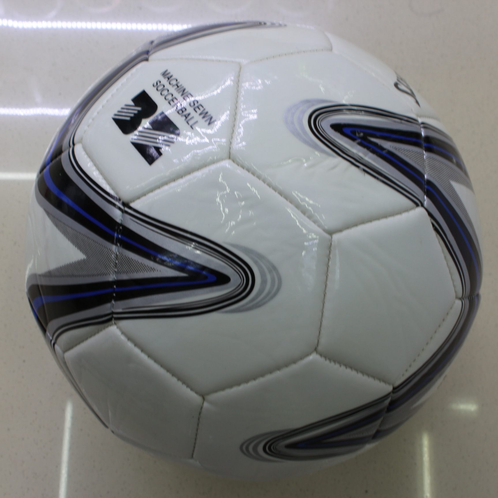 正品5号足球经典五星蓝色5号pu足球专业比赛足球可来样定做可代发