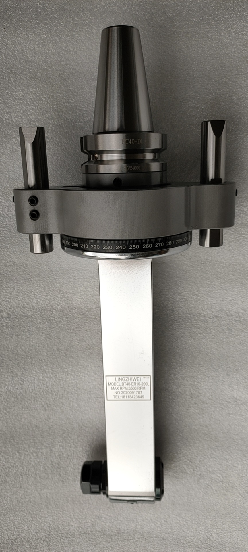 台湾加长型角度头侧铣头高精度bt50/bt40-er20-200l角度头侧铣头