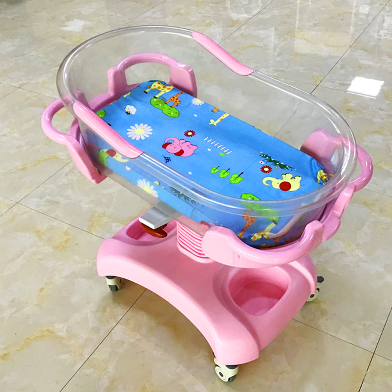 医用婴儿床abs婴儿车月子中心会所可升降防溢奶妇产科新生儿推车