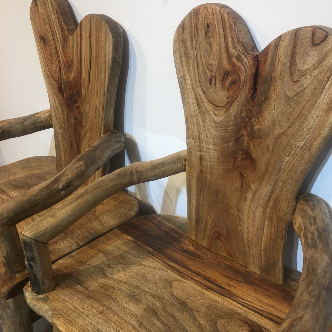 原生态家具香樟木餐椅实木主人椅靠背个性创意原木泡茶休闲椅田园