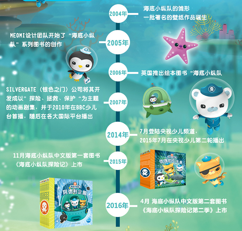 官方直营 海底小纵队书全套20册 第1 2合辑注音版儿童启蒙绘本书