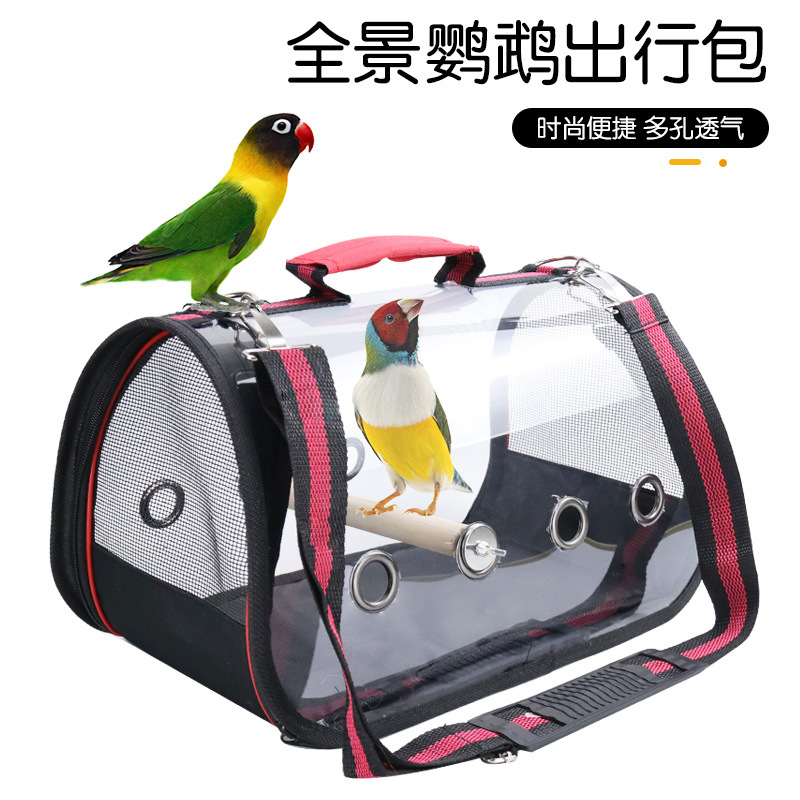 Small Pet Supplies Amazon New Large Bird Cage with Wooden Stand Stick Parrot Diaper Bag Transparent Minipet Diaper Bag