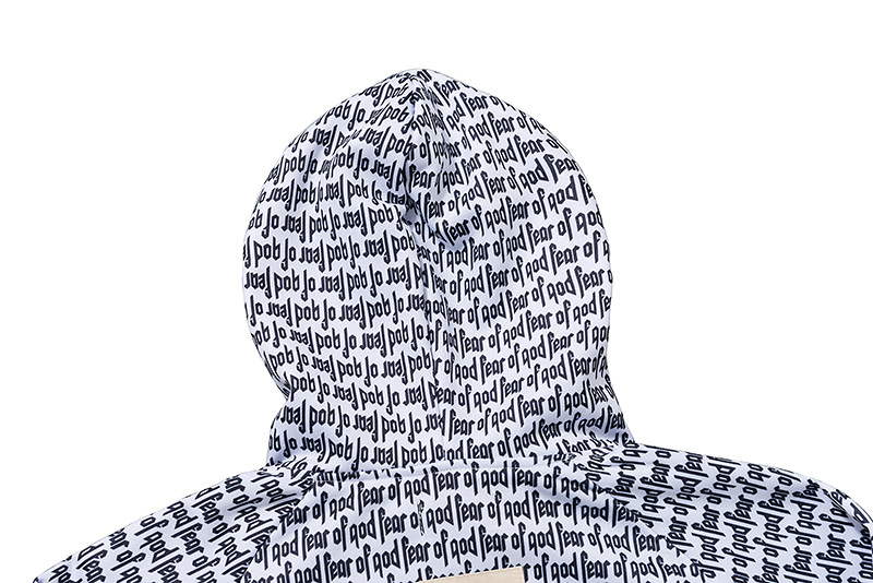 欧美街潮fear of god fog满印字母印花高街加绒卫衣男女情侣装