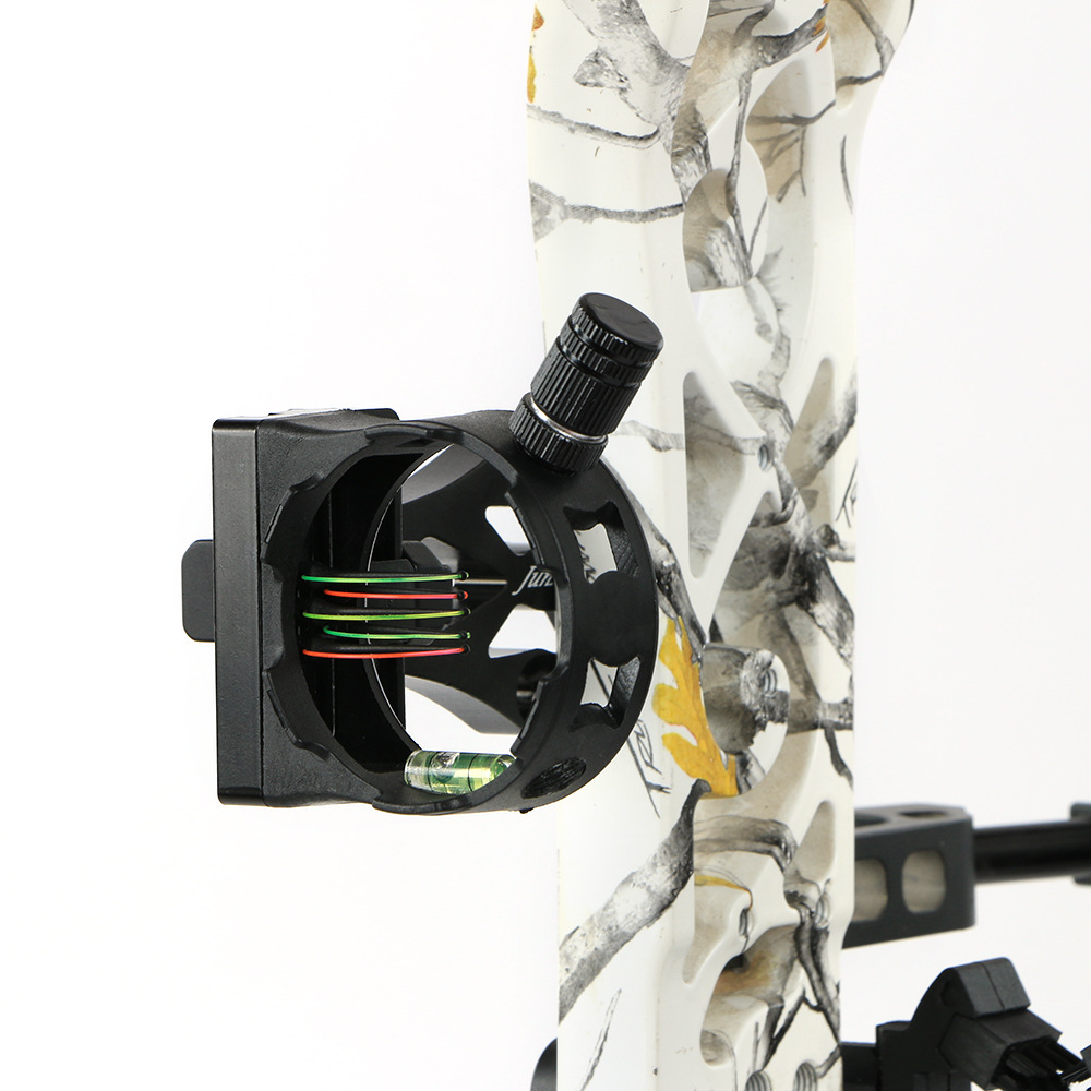 huwairen 弓箭五针瞄带水平仪和夜光灯瞄准器复合弓反曲弓配件