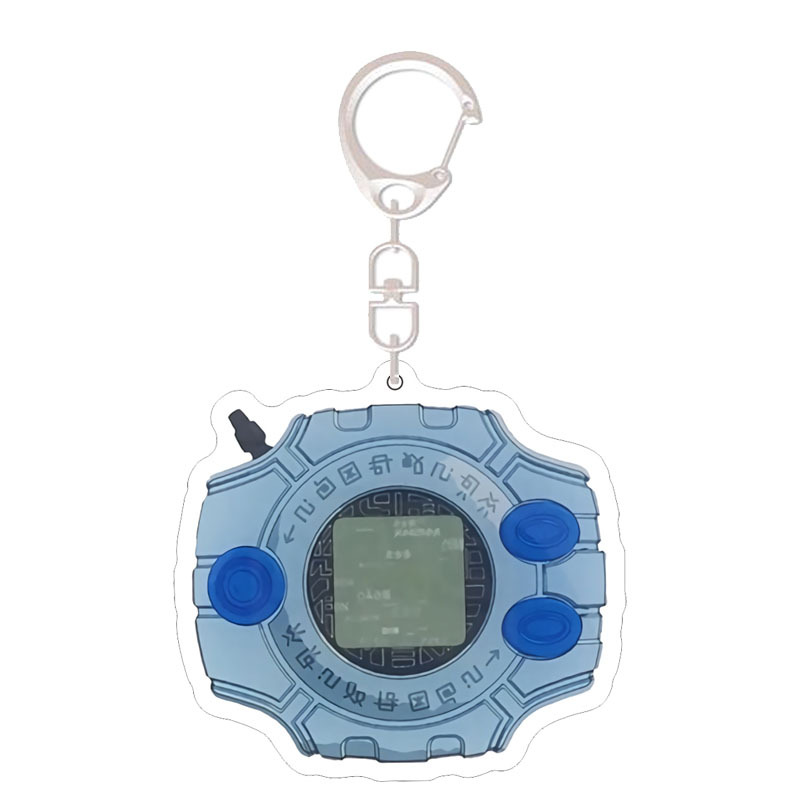 数码宝贝神圣计划动漫周边爱心勋章进化徽章亚克力钥匙扣玩具挂件