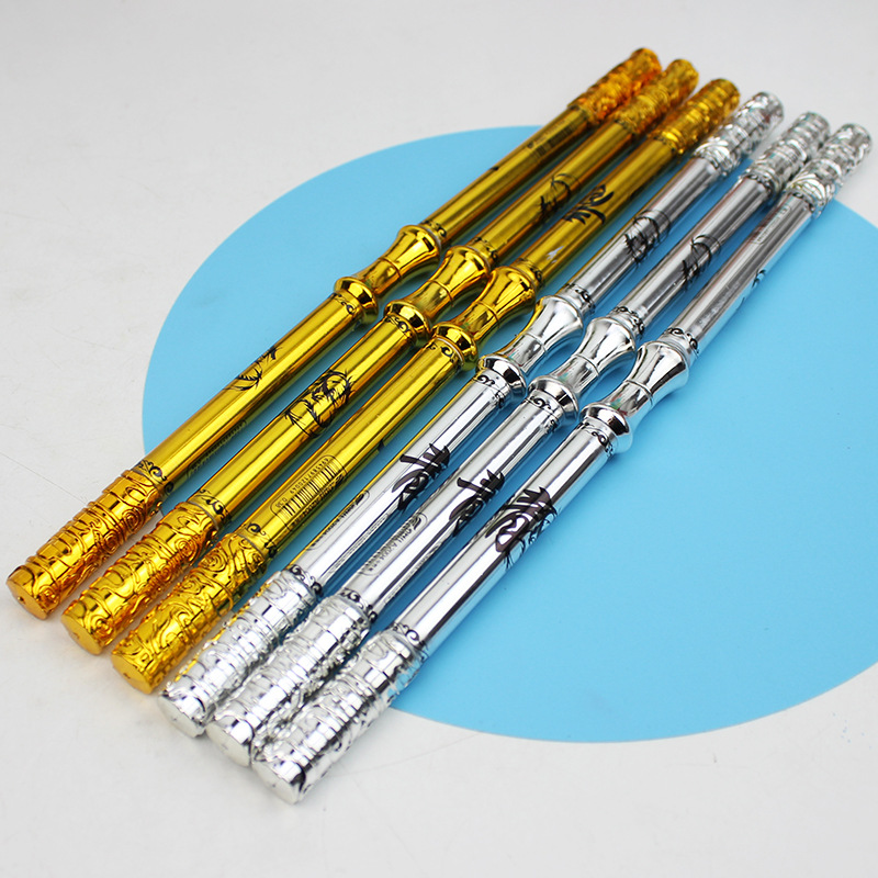 创意新款时尚金箍棒双节棍中性笔学生玩具转转笔 双头中性笔2004