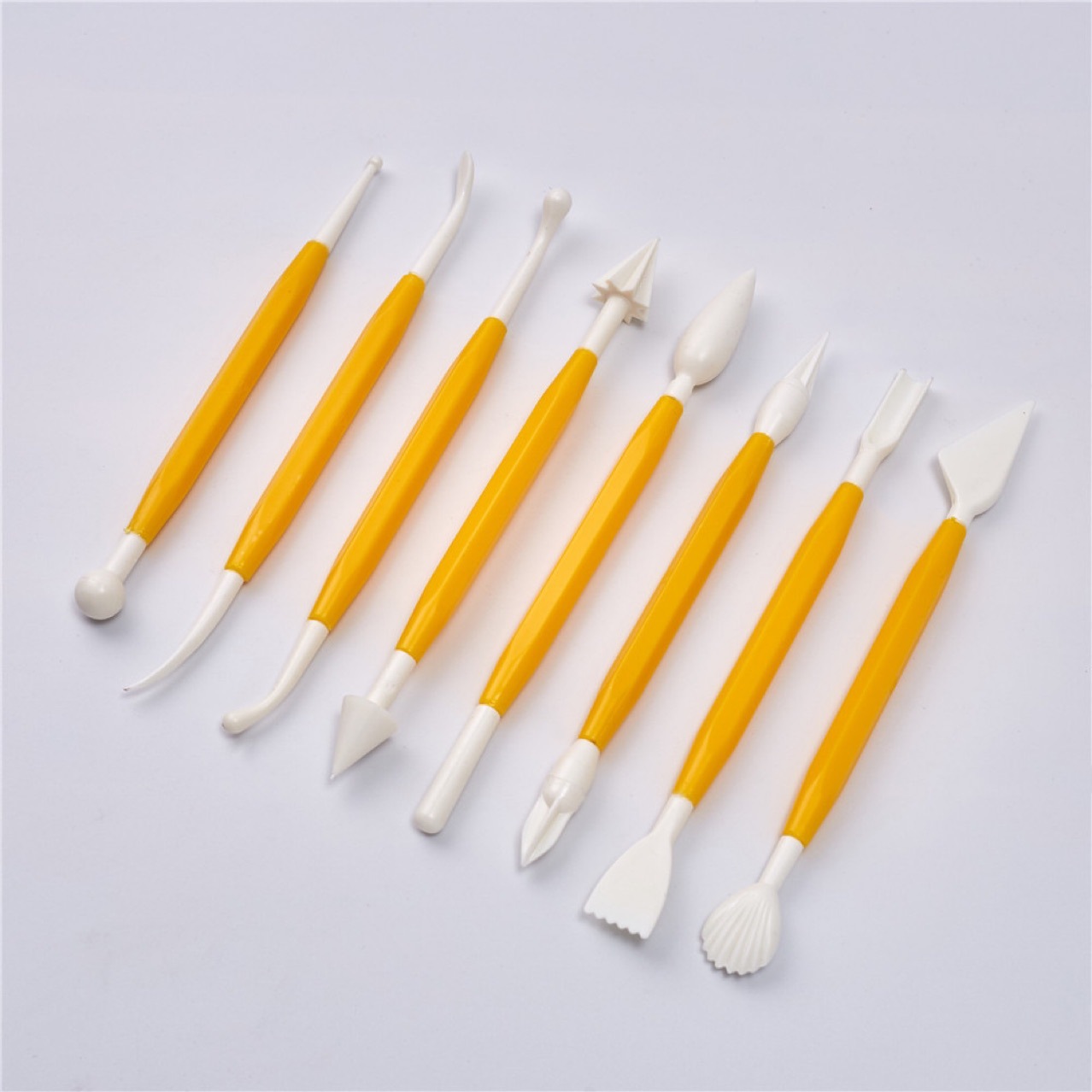 超轻粘土淘艺工具软陶泥橡皮泥石塑粘土褶皱压花工具8件套泥塑刀