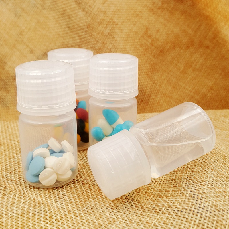 便携防漏防潮15ml小药瓶密封加厚药粉收纳瓶 采样瓶子胶囊药盒